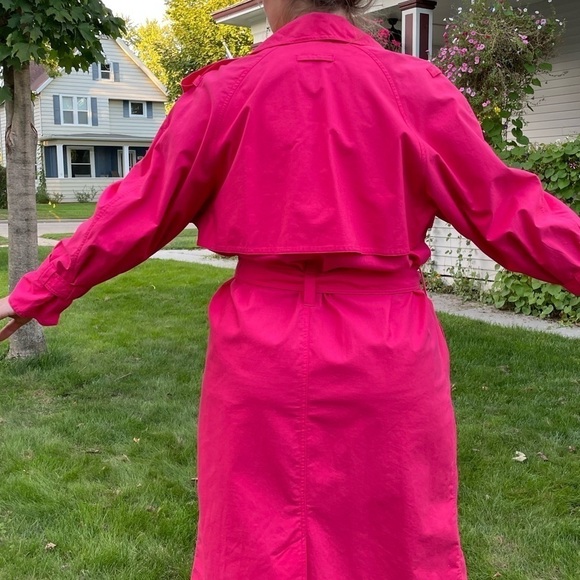 TOGETHER XL PINK TRENCH COAT LONG - Picture 8 of 12